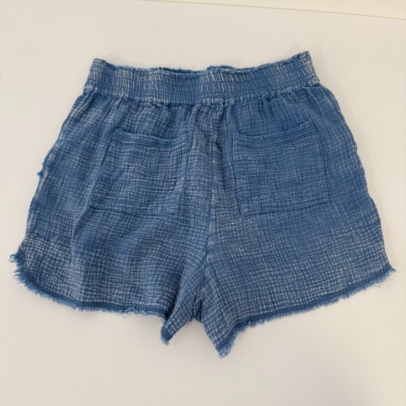 Flag & Anthem Blue Cotton Hartville Gauze Shorts - Picture 3 of 6